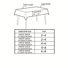 Linen Tablecloth With Tassel Stain Resistant Waterproof Table Cover
