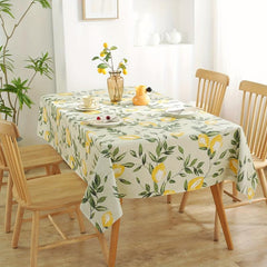 1pc Lemon Pattern PVC Tablecloth Waterproof Washable Table Cover