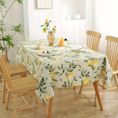 1pc Lemon Pattern PVC Tablecloth Waterproof Washable Table Cover