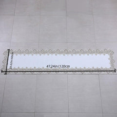 Polyester Tablecloth Beige Lace Tablecover Wedding Party Holiday