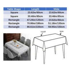 Polyester Tablecloth Beige Lace Tablecover Wedding Party Holiday