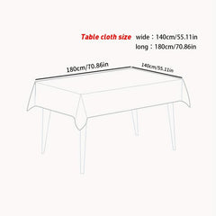 Leaf Printed Waterproof PVC Tablecloth Wipeable Table Cover