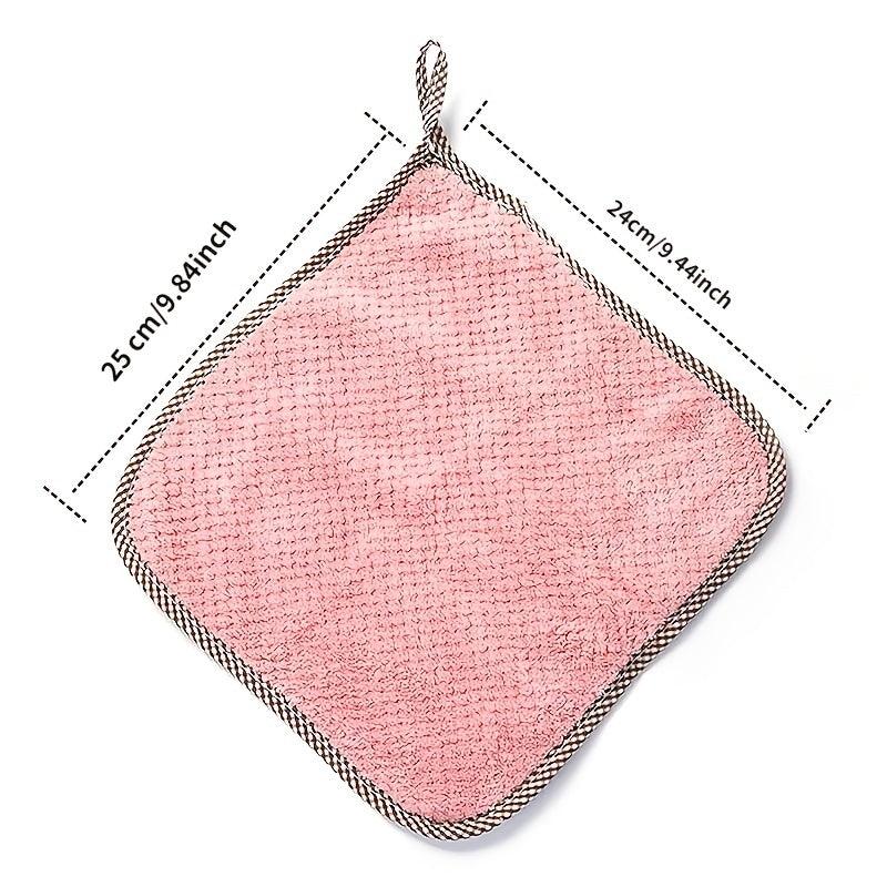 5pcs Coral Velvet Dish Towel Non-stick Dish Cloth