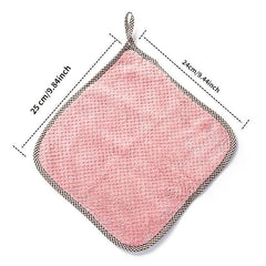 5pcs Coral Velvet Dish Towel Non-stick Dish Cloth