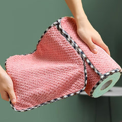 5pcs Coral Velvet Dish Towel Non-stick Dish Cloth