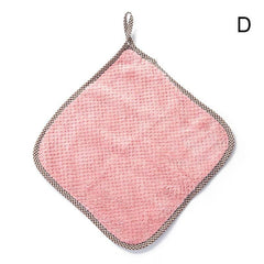 5pcs Coral Velvet Dish Towel Non-stick Dish Cloth