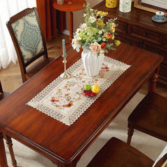 Polyester Butterfly Embroidery Table Runner for Party Decor