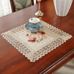 Polyester Butterfly Embroidery Table Runner for Party Decor