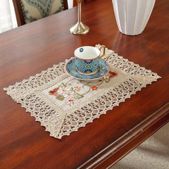 Polyester Butterfly Embroidery Table Runner for Party Decor
