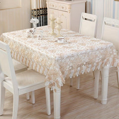 Vintage Lace Tablecloth Flower Doily Rectangular Table Covers for Wedding Dinner