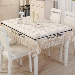 Vintage Lace Tablecloth Flower Doily Rectangular Table Covers for Wedding Dinner