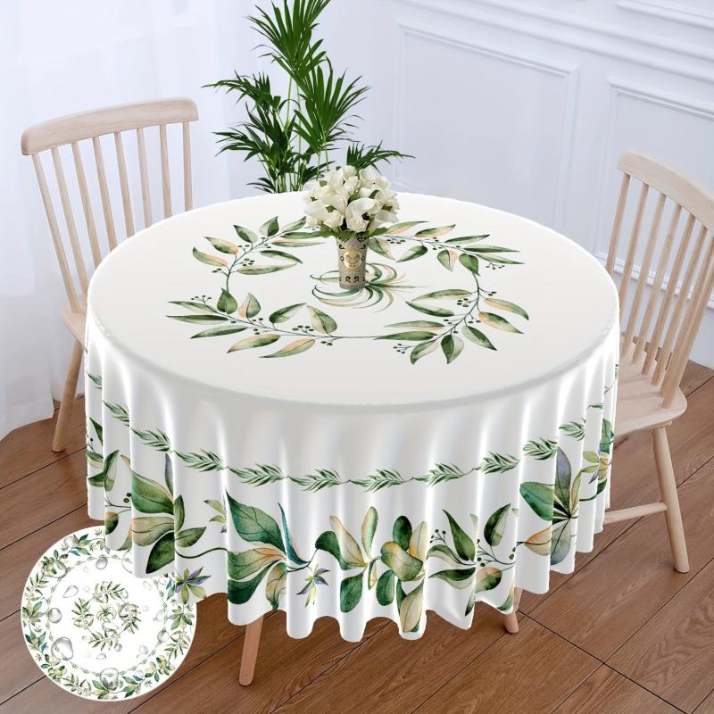 Large Flower Pattern Round Table Cloth