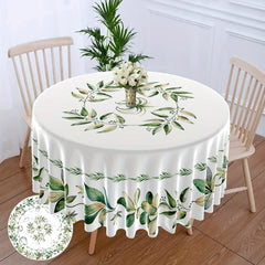 Large Flower Pattern Round Table Cloth
