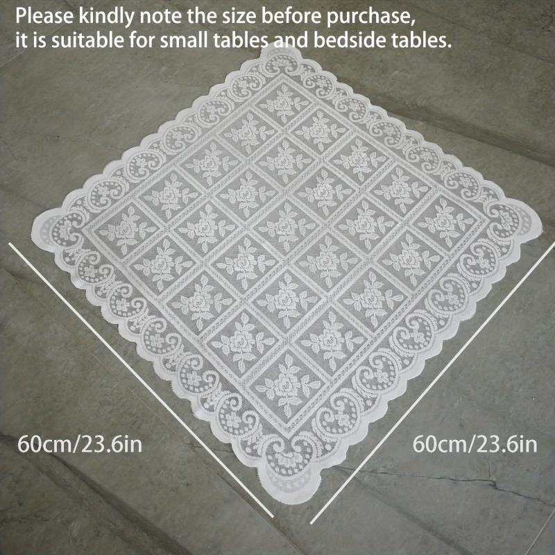 Semi Sheer Lace Tablecloth for Events Washable Macrame Table Cover