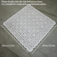 Semi Sheer Lace Tablecloth for Events Washable Macrame Table Cover
