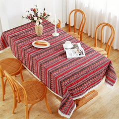 Boho Macrame Lace Tablecloth Ethnic Geometric Table Cover