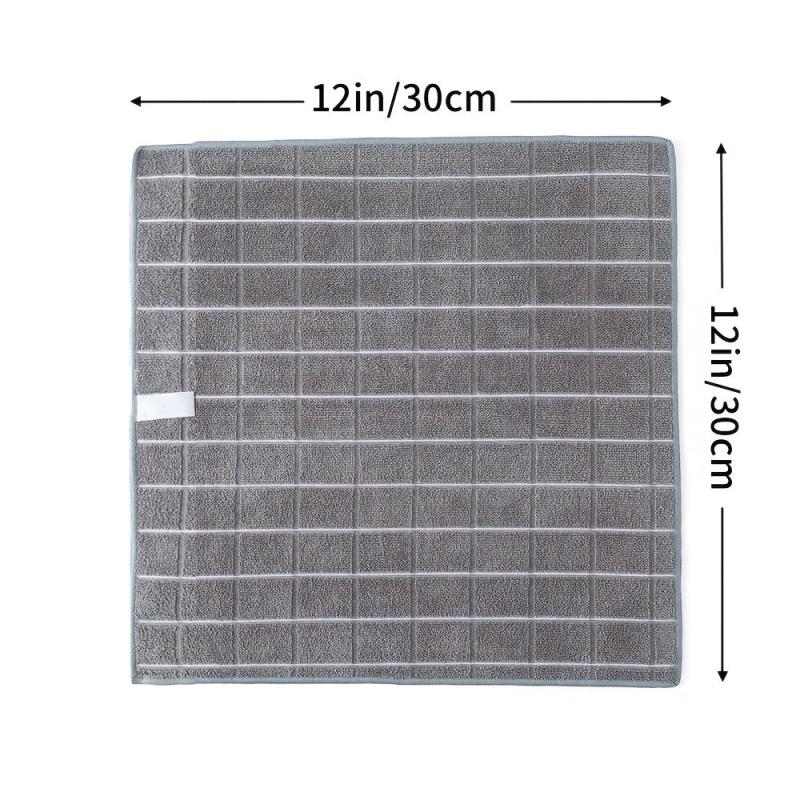 12pcs Thickened Dish Towels Scouring Pad Square Dish Cloths Style Dish Towel