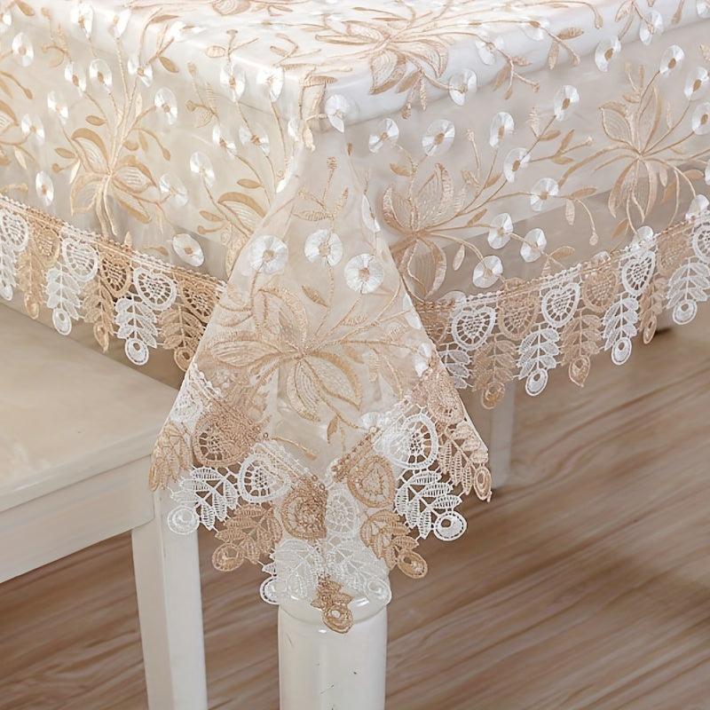 Vintage Lace Tablecloth Embroidered Table Runner Wedding Party Outdoor
