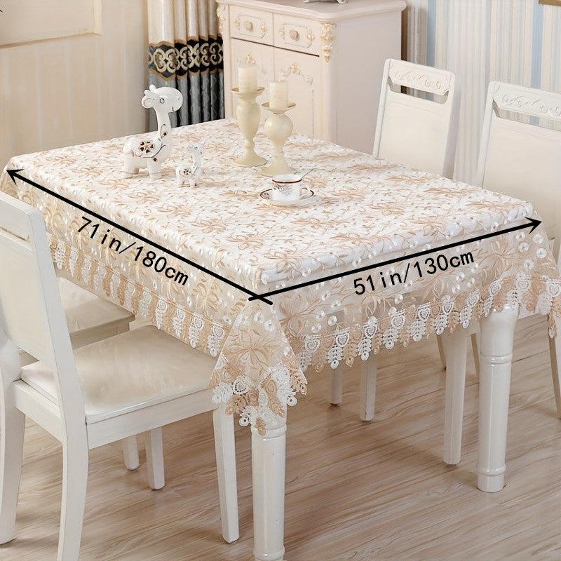 Vintage Lace Tablecloth Embroidered Table Runner Wedding Party Outdoor