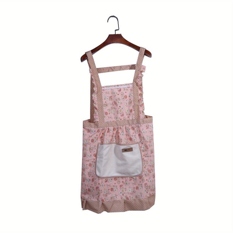 Green Cotton Apron Kitchen Anti Fouling Breathable Apron