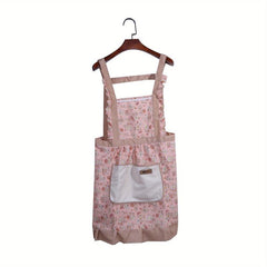 Green Cotton Apron Kitchen Anti Fouling Breathable Apron