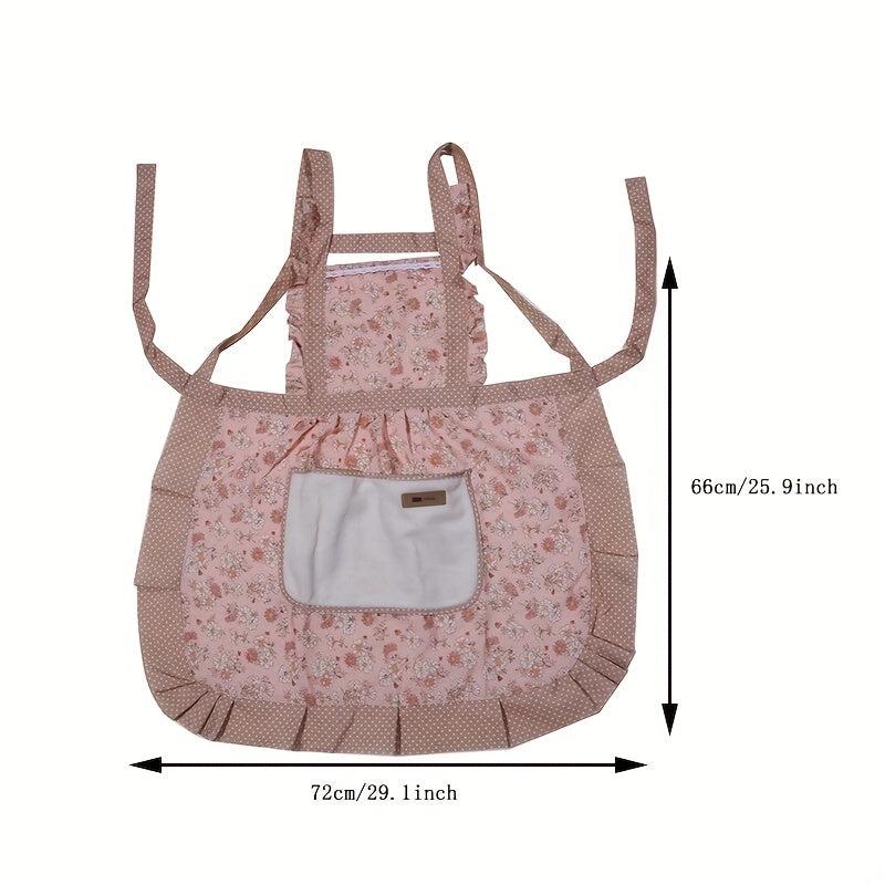 Green Cotton Apron Kitchen Anti Fouling Breathable Apron