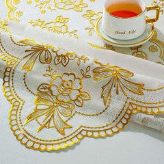 European Style Bronzing Table Cloth Waterproof Table Cover Rectangle