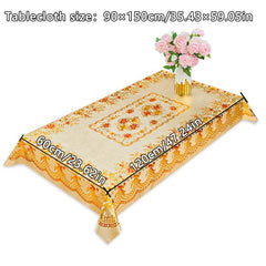 European Style Bronzing Table Cloth Waterproof Table Cover Rectangle