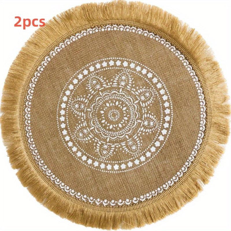 Bohemian Style Jute Placemats Retro Wall Decoration