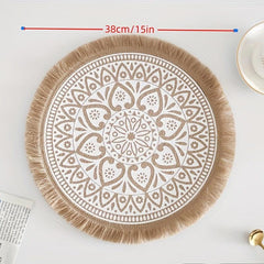 Bohemian Style Jute Placemats Retro Wall Decoration