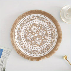 Bohemian Style Jute Placemats Retro Wall Decoration