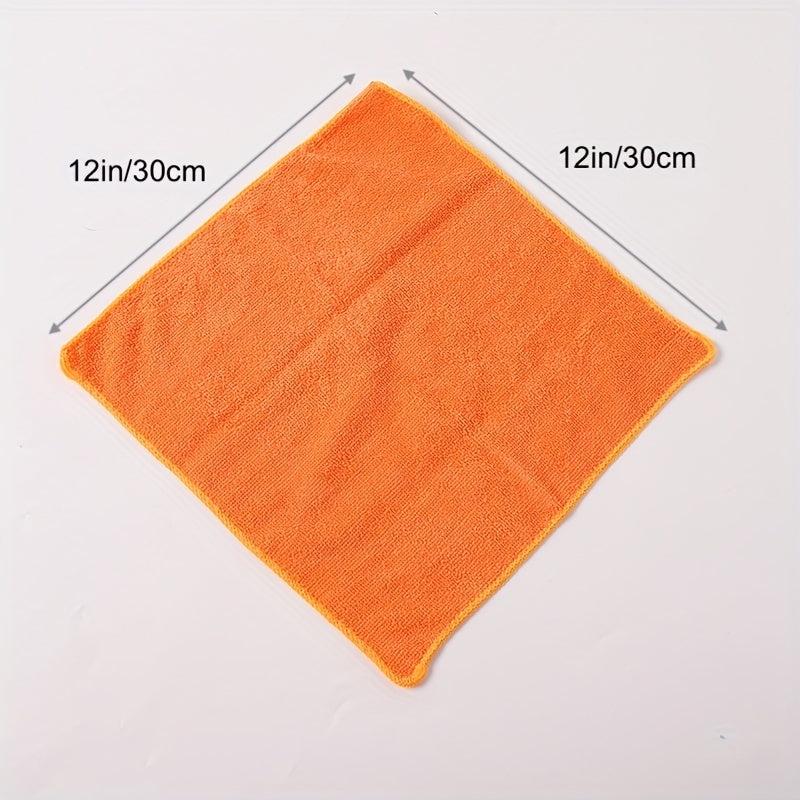 5pcs Microfiber Dish Cloths Absorbent Towels Clean Rags Scouring Pads