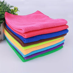 5pcs Microfiber Dish Cloths Absorbent Towels Clean Rags Scouring Pads