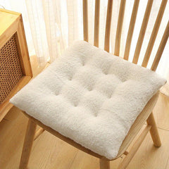 Solid Chair Cushion Anti-Slip Square Plush Cushion