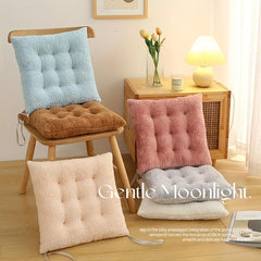 Solid Chair Cushion Anti-Slip Square Plush Cushion