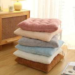 Solid Chair Cushion Anti-Slip Square Plush Cushion