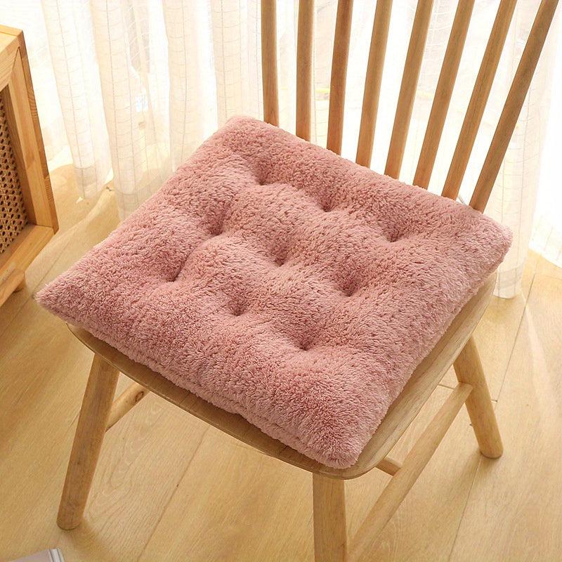 Solid Chair Cushion Anti-Slip Square Plush Cushion