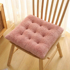 Solid Chair Cushion Anti-Slip Square Plush Cushion