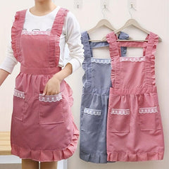 Double Layer Polyester Apron for Kitchen Cooking and Home Workwear