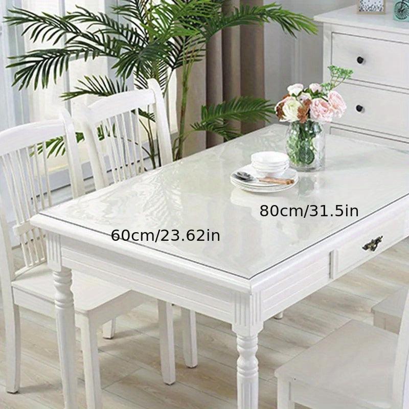 Clear PVC Table Top Protector Rectangular Crystal Transparent Table Cloth