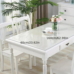 Clear PVC Table Top Protector Rectangular Crystal Transparent Table Cloth