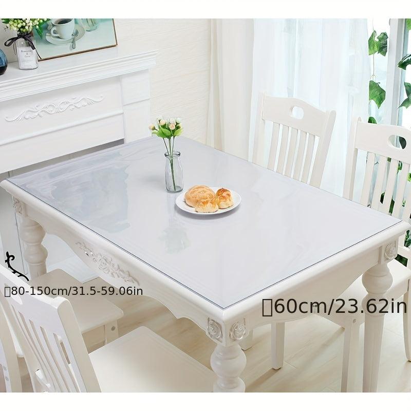 Clear PVC Table Top Protector Rectangular Crystal Transparent Table Cloth