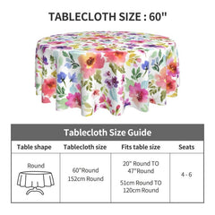 Summer Style Multicolor Round Tablecloth 152 cm