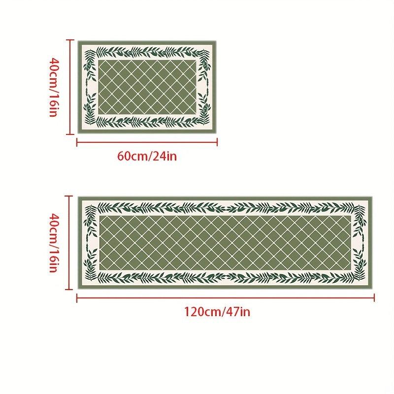 2pcs Anti Fatigue Kitchen Rug Anti Slip Waterproof And Anti Fouling