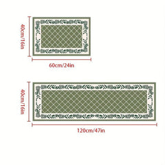 2pcs Anti Fatigue Kitchen Rug Anti Slip Waterproof And Anti Fouling