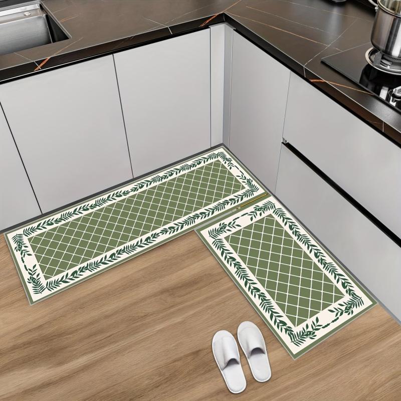 2pcs Anti Fatigue Kitchen Rug Anti Slip Waterproof And Anti Fouling
