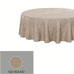 Polyester Tablecloth Solid Linen Fabric Style Tablecover