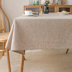 Polyester Tablecloth Solid Linen Fabric Style Tablecover