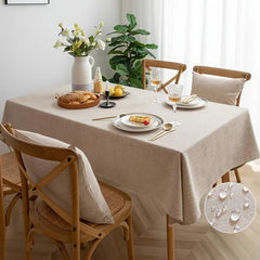 Japanese Style Polyester Tablecloth Solid Color Home Decor