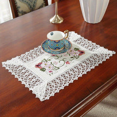 Butterfly Embroidery Tablecloth and Runner Set for Home Decoration